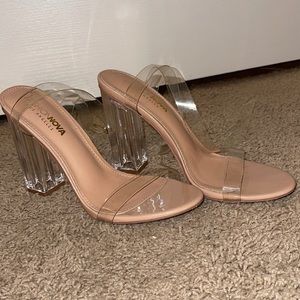 Fashion Nova Glass Slipper Heels